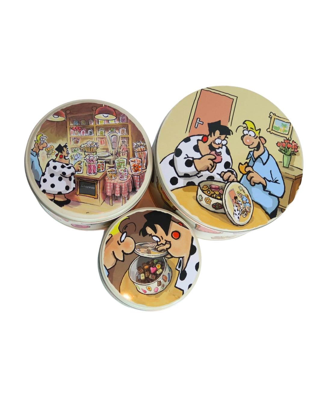 Set van 3 blikken koektrommels
