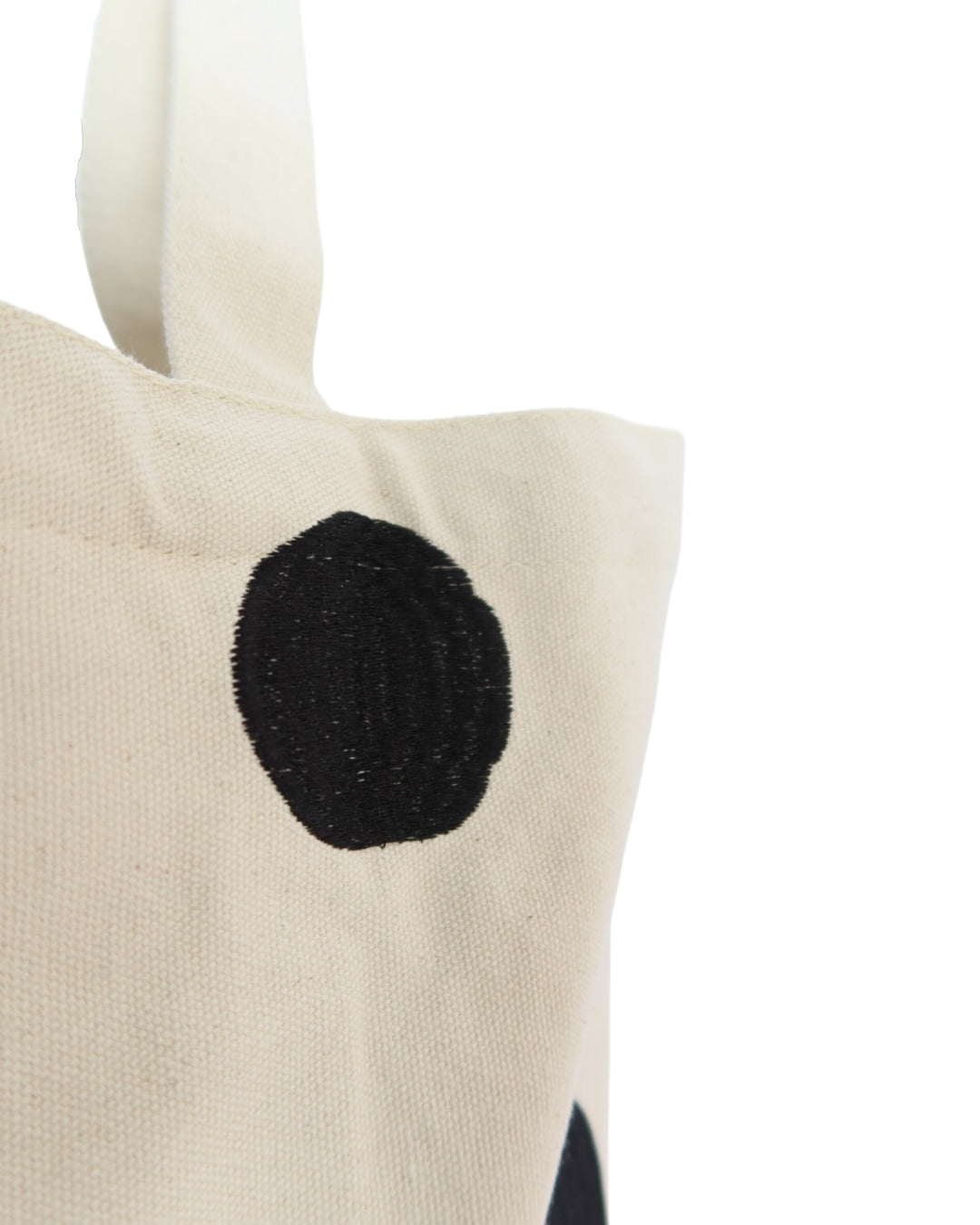 Geborduurde canvas tote tas