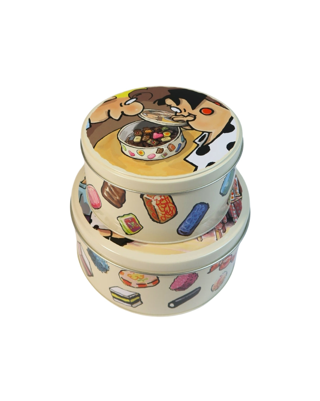 Set van 2 blikken koektrommels
