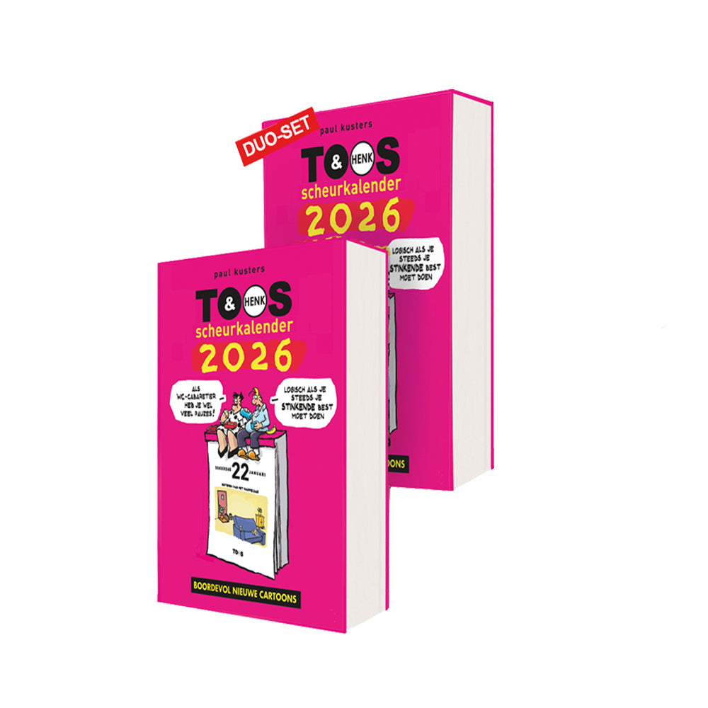 DUO-SET Toos & Henk-scheurkalender 2026 (€ 5,95 voordeel)