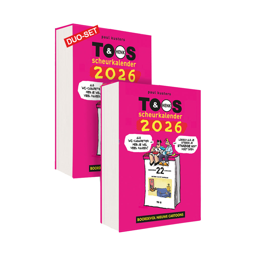 DUO-SET Toos & Henk-scheurkalender 2026 (€ 5,95 voordeel)