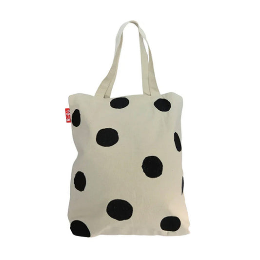 Geborduurde canvas tote tas
