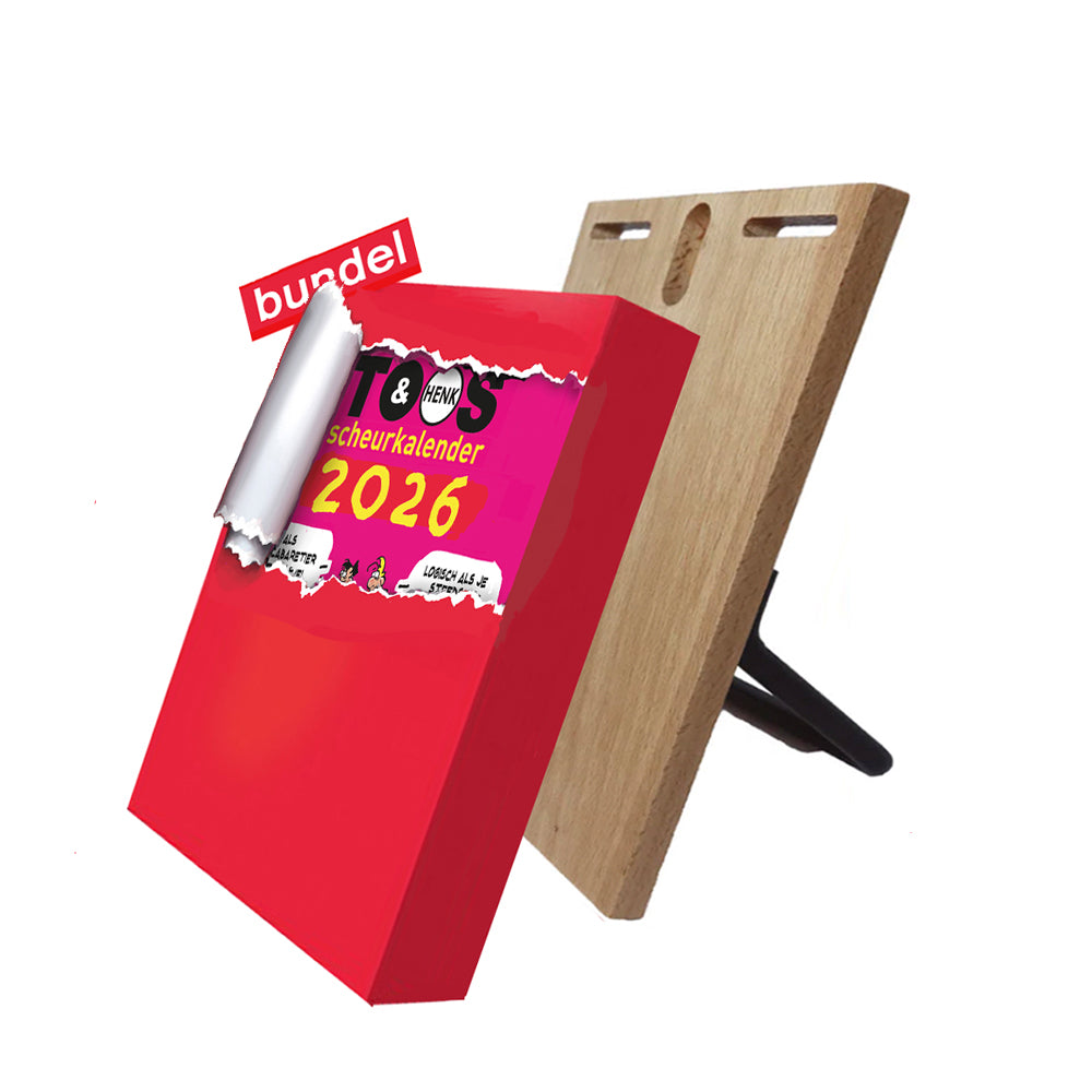 Reservering ScheurkalenderHandy met Toos & Henk-scheurkalender 2026 (€ 5,40 voordeel)