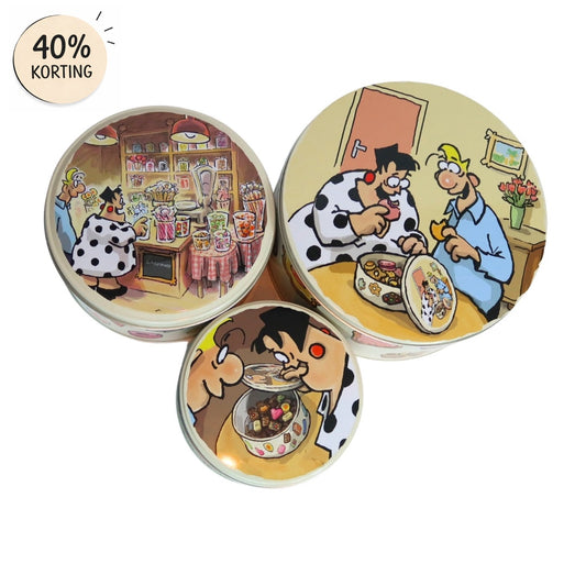 Set van 3 blikken koektrommels