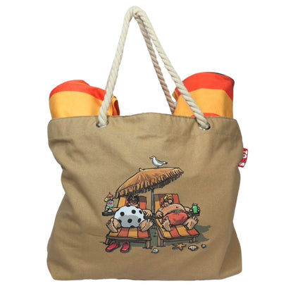 Bundel strandtas + XL handdoeken
