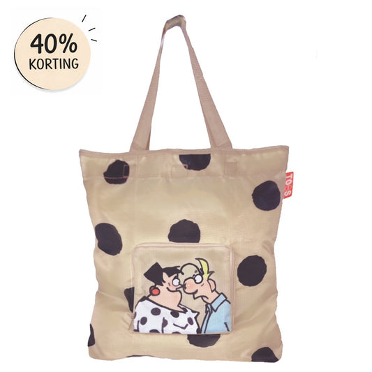 Opvouwbare boodschappentas beige maat L