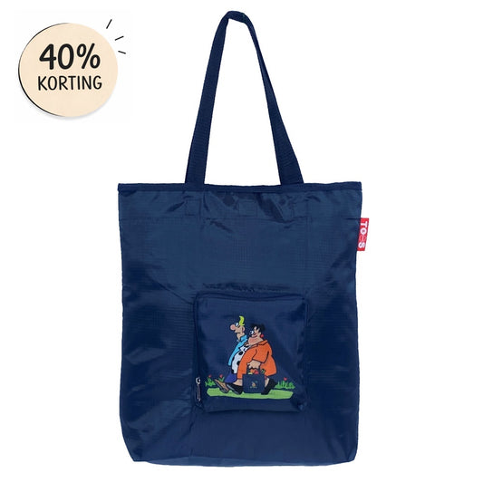 Opvouwbare boodschappentas blauw maat M
