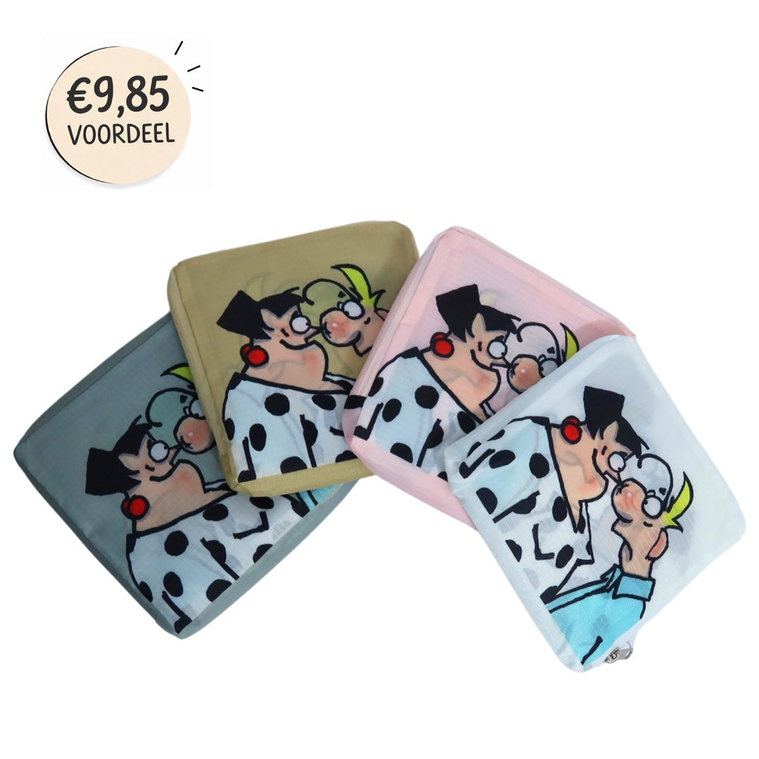 Bundel opvouwbare boodschappentas maat L