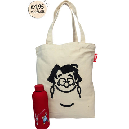 Bundel tote tas + thermosfles