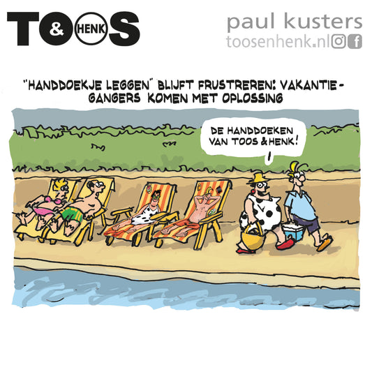 Toos & Henk strandhanddoeken XL (set van 2 handdoeken)