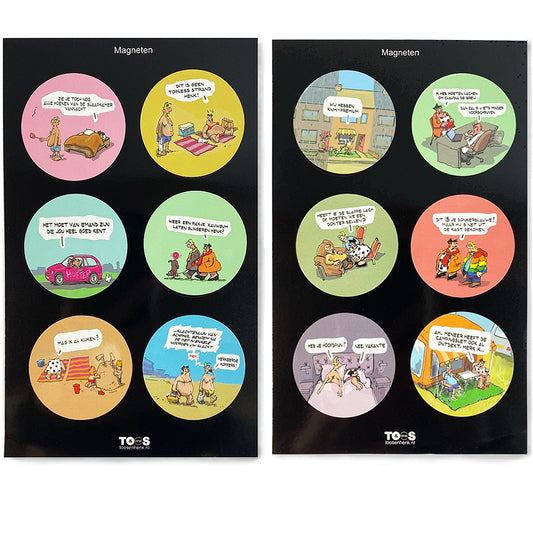 12 Cartoon magneten