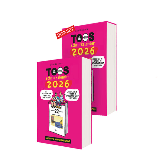 DUO-SET Toos & Henk-scheurkalender 2026 (€ 5,95 voordeel)