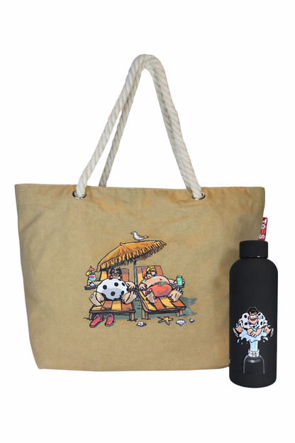 Bundel Strandtas + thermosfles