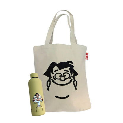 Bundel tote tas + thermosfles