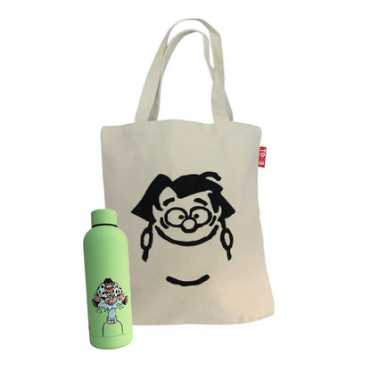 Bundel tote tas + thermosfles