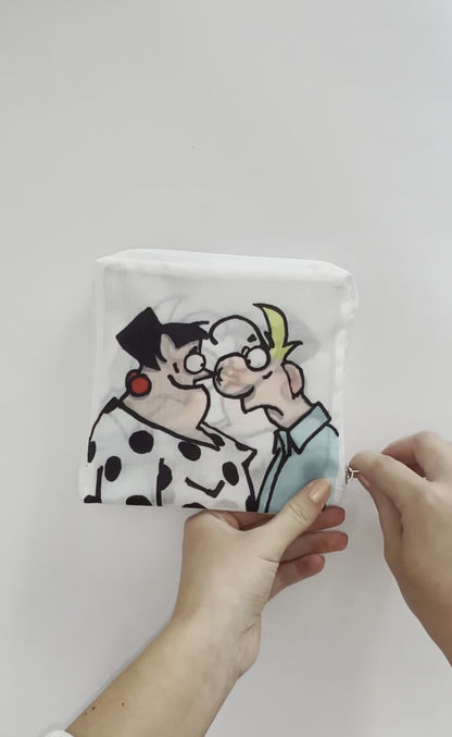 Opvouwbare boodschappentas wit maat L